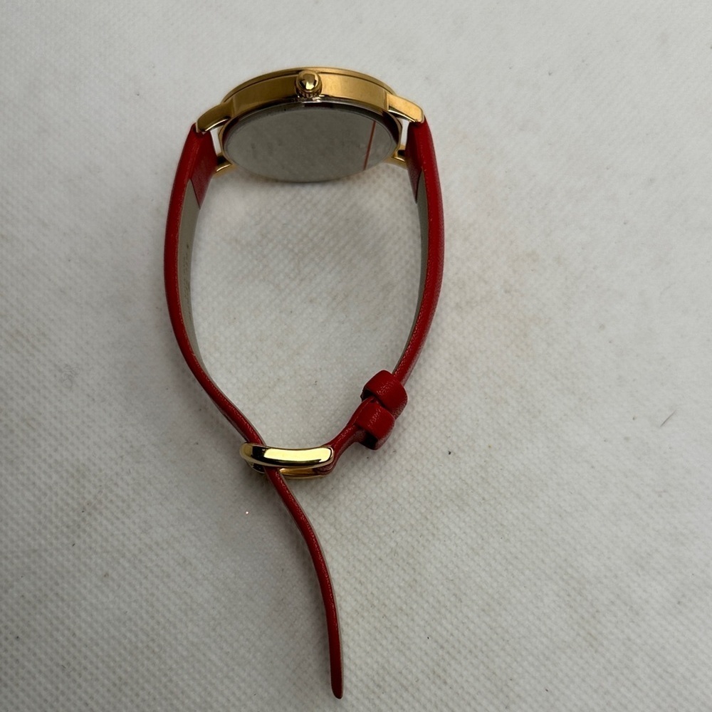 Kate Spade Red Chalkboard Metro Watch Rose Gold Red Leather 34mm - Picture 8 of 9